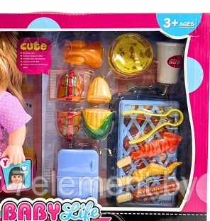 Детская интерактивная кукла пупс Baby Life с аксессуарами, 58687 аналог Baby born, набор для девочек - фото 3 - id-p218603360