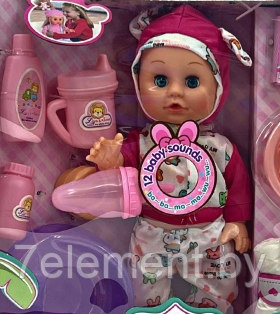 Детская интерактивная кукла пупс Baby born с аксессуарами, Беби борн NEW119C детский игровой набор для девочек - фото 2 - id-p218603367