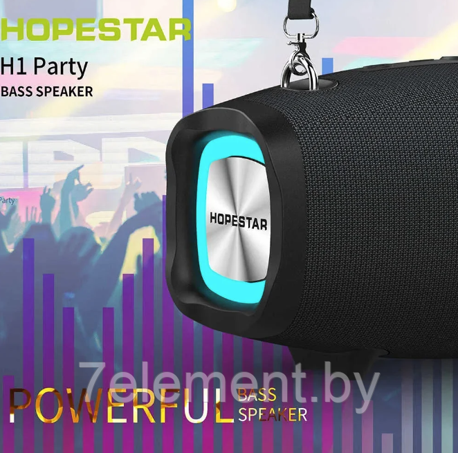 Портативная колонка Hopestar H1. Мощная беспроводная bluetooth акустическая система блютуз, колонки аналог JBL - фото 3 - id-p218603396