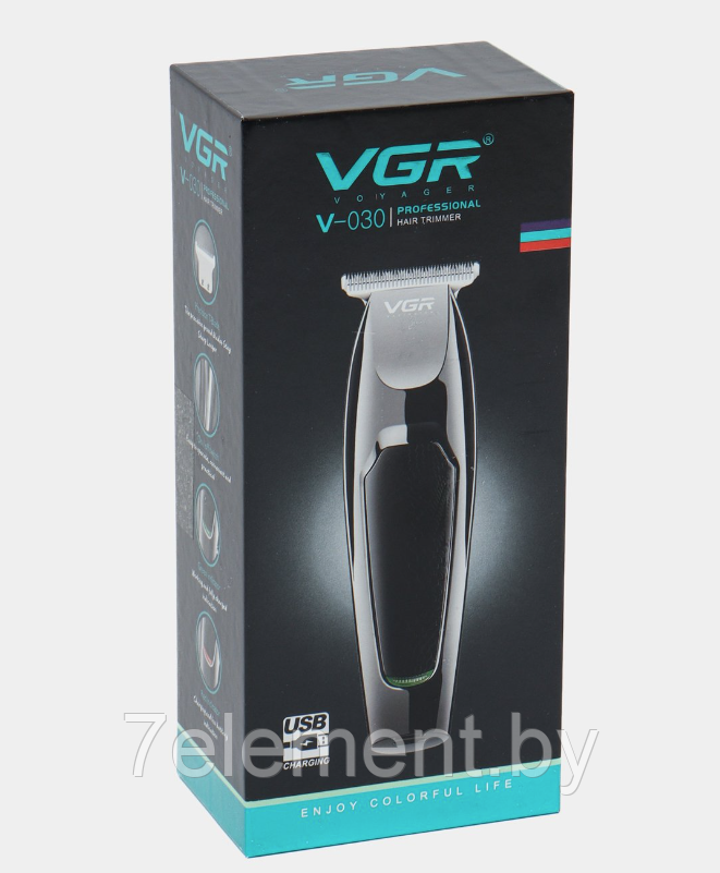 Электрическая машинка триммер для стрижки волос, бороды, бритья VGR V-030, мужская электро бритва - фото 2 - id-p218603415