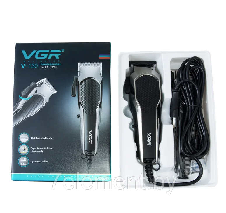 Электрическая машинка триммер для стрижки волос, бритья бороды VGR V-130, мужская электро бритва - фото 3 - id-p218603423
