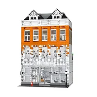 Конструктор QL0942 Хрустальный дом Амстердам со светодиодной подсветкой уличный вид архитектура 3744 детали