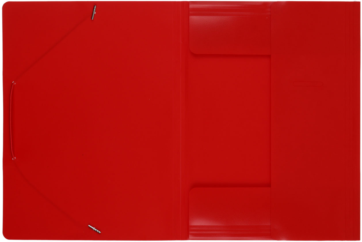 Папка пластиковая на резинке Buro  толщина пластика 0,5 мм, красная