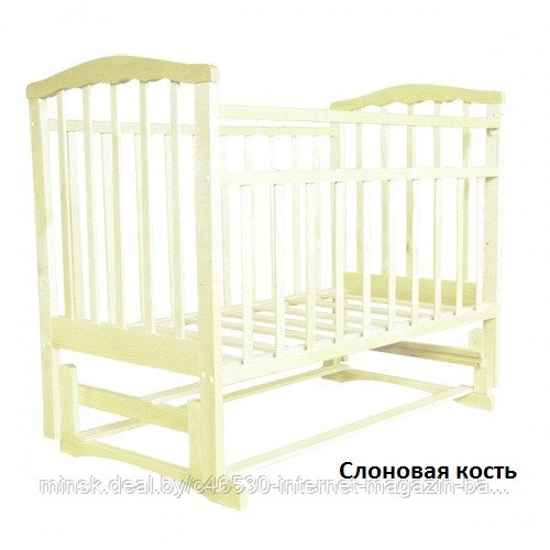 Детская кроватка-маятник "Золушка 3" РФ. Шоколад - фото 5 - id-p31358301