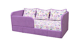 Детский диван Киви (левый) - Велюр фиолетовый (М-Стиль)