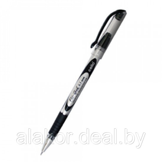 Ручка гелевая  Cello FLO Gel Dlx, цвет черный, корпус черный, 0.5мм