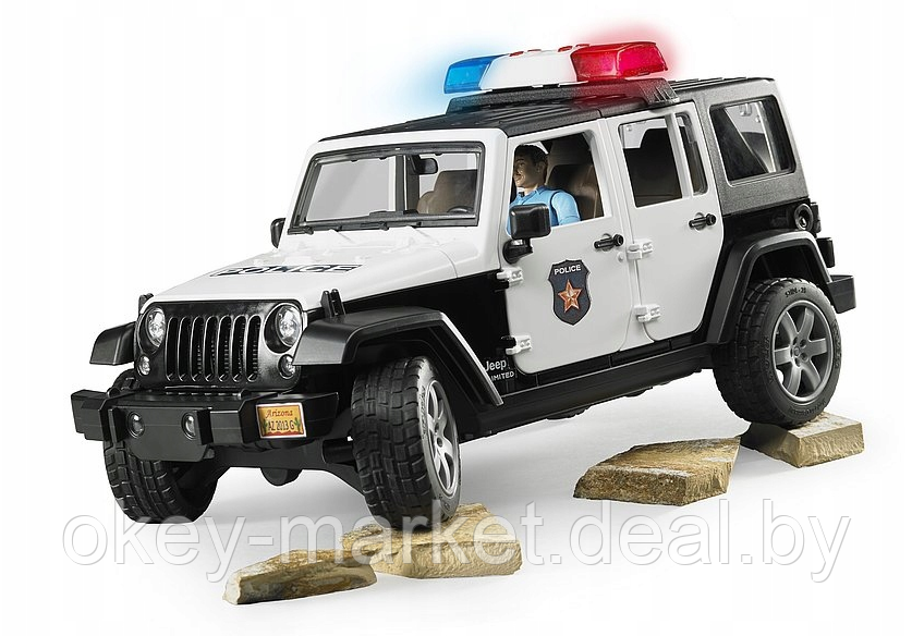 Игрушка Внедорожник Jeep Wrangler Unlimited Rubicon Полиция с фигуркой 02526 - фото 10 - id-p69772371