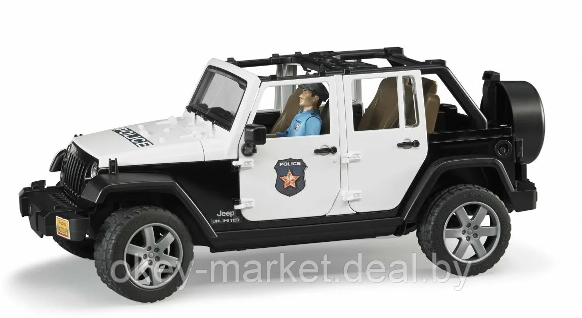 Игрушка Внедорожник Jeep Wrangler Unlimited Rubicon Полиция с фигуркой 02526 - фото 8 - id-p69772371