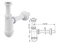 Alcaplast Чехия Сифон для умывальника O32 c накидной гайкой 5/4, Alcaplast