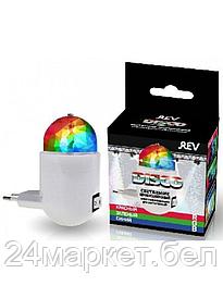 REV 32454 6 Лампа сд проекционная ночник розеточный DISCO RGB 3W