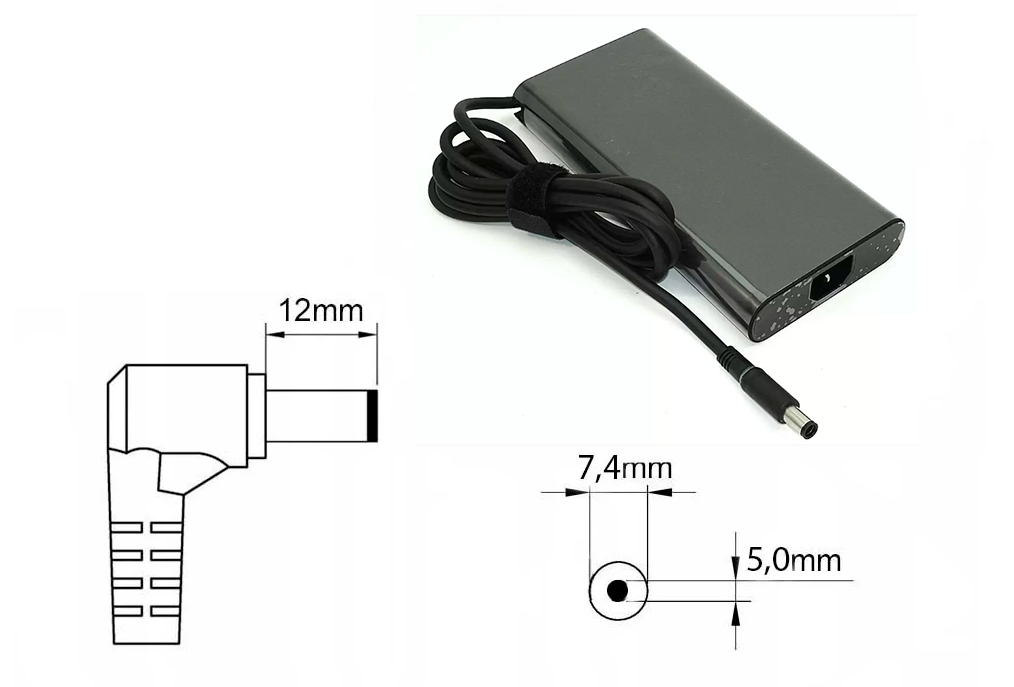 Оригинальная зарядка (блок питания) для ноутбука Dell ADP-240AB/B, J211H, J938H, 240W, штекер 7.4x5.0 мм - фото 1 - id-p218603894