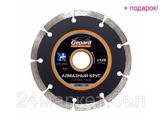 GEPARD Китай Алмазный круг 125х22 мм универс. сегмент. GEPARD (сухая резка)