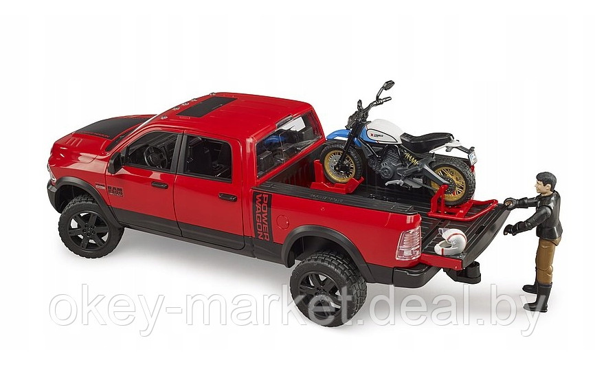 Игрушка Джип Dodge RAM 2500 с мотоциклом Ducati Bruder Брудер 02502 - фото 10 - id-p124848310