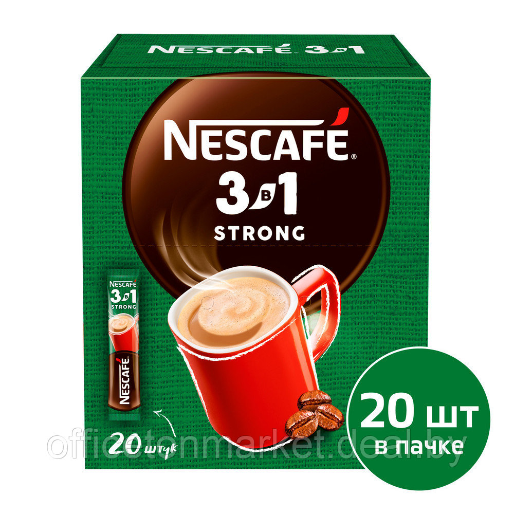 Кофейный напиток "Nescafe" 3в1 крепкий, растворимый, 14.5 г - фото 2 - id-p215072823