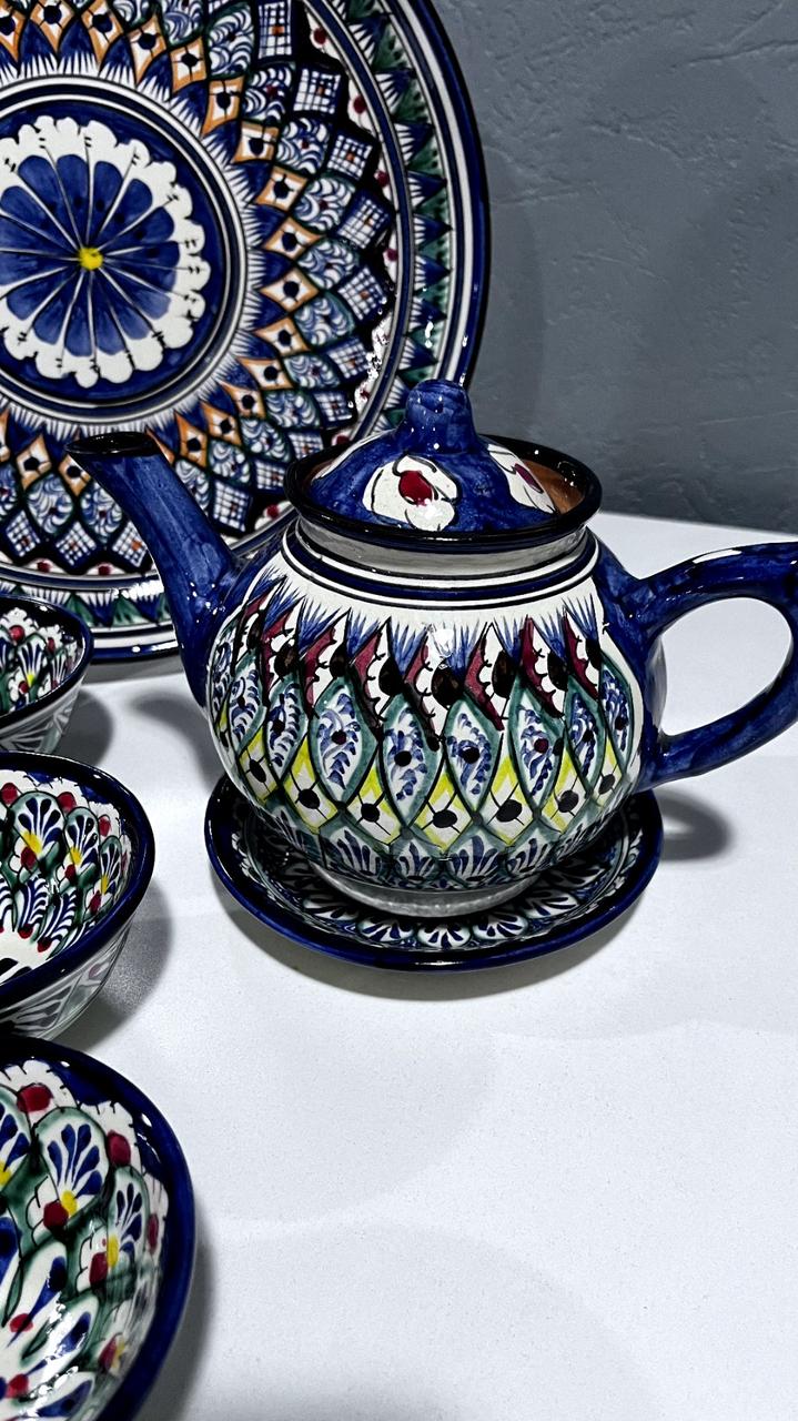 Чайный узбекский сервиз стандартный на 6 персон - фото 6 - id-p218611139
