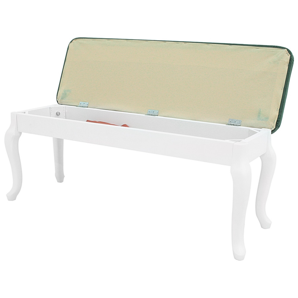 Банкетка Вивальди с ящиком белый ткань зеленый - фото 5 - id-p201286547