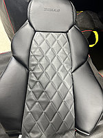 Чехлы на сиденья DINAS модель DRIVE Экокожа, цвет черный - серый РОМБ ПЕРЕД , Оригинал