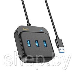 Адаптер Hoco HB35 4 в 1 (Type-C в USB3.0*3+RJ45) 1.2m