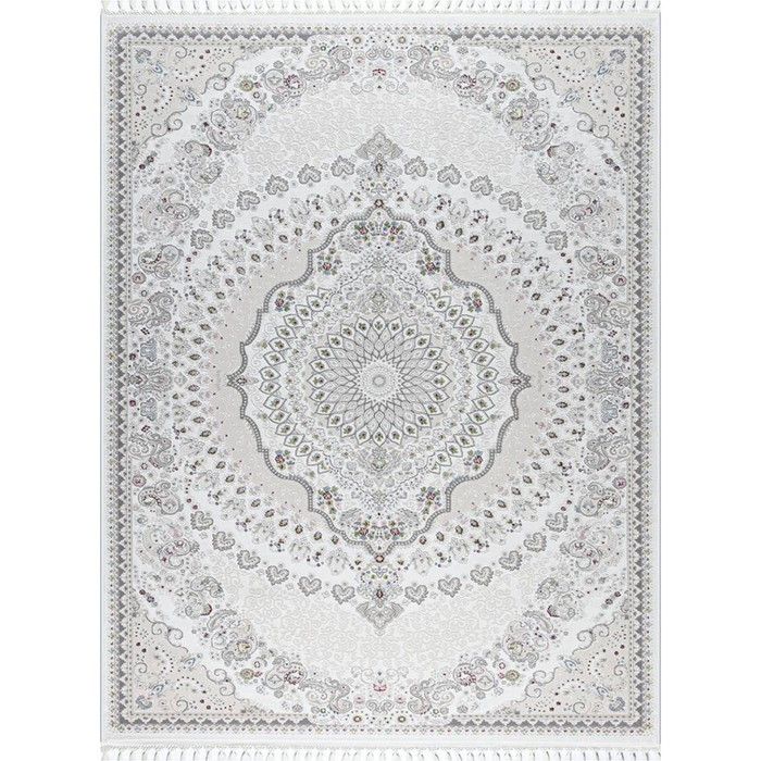 Ковёр прямоугольный Kirmanshah 38861A, размер 80x150 см, цвет white/white - фото 1 - id-p218618405
