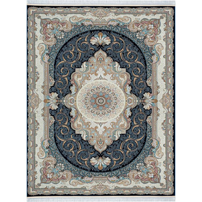 Ковёр прямоугольный Mashad 1500 G139, размер 80x150 см, цвет d.blue - фото 1 - id-p218618681