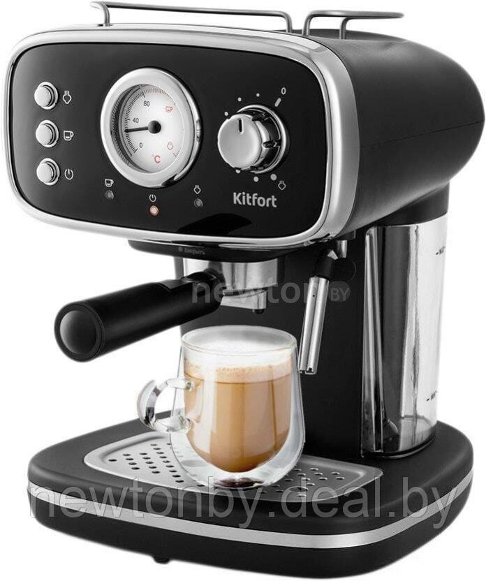 Рожковая помповая кофеварка Kitfort KT-736 - фото 1 - id-p217680379