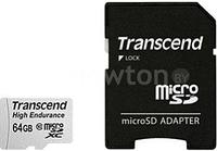 Карта памяти Transcend microSDXC HE (Class 10) UHS-I 64GB + адаптер [TS64GUSDXC10V]