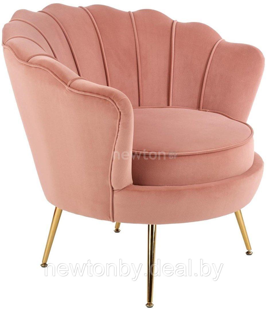 Интерьерное кресло Halmar Amorinito (светло-розовый/золотой) - фото 1 - id-p194215175