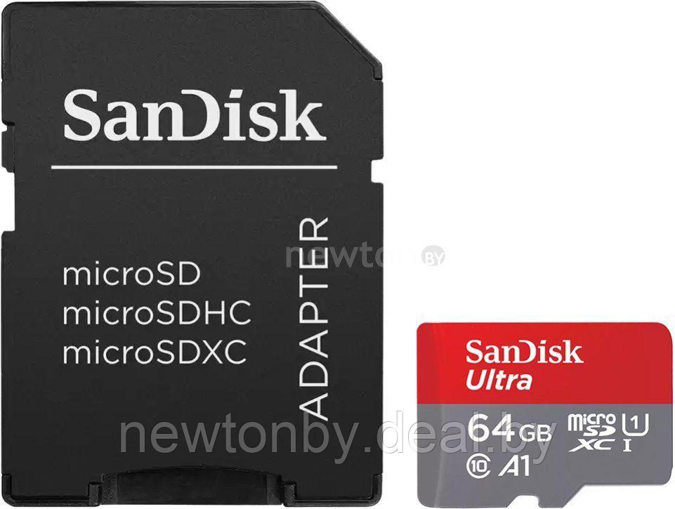 Карта памяти SanDisk Ultra microSDXC SDSQUAC-256G-GN6MA 256GB (с адаптером) - фото 1 - id-p213534095