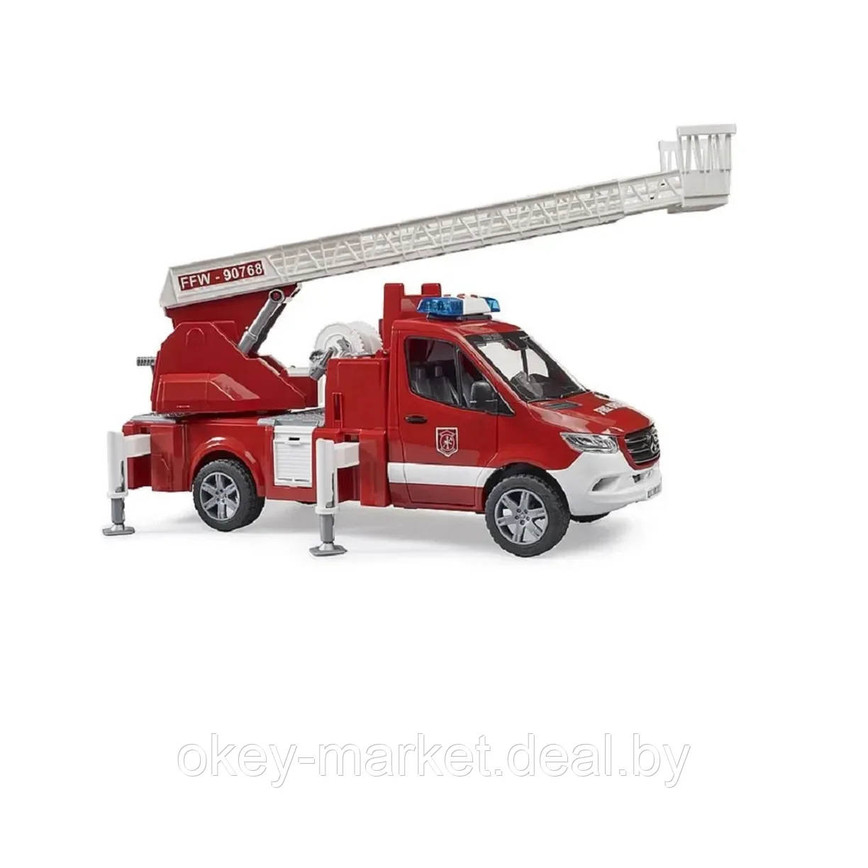 Пожарная машина с выдвижной лестницей и помпой Bruder 02673 свет, звук - фото 3 - id-p194558033