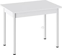 Кухонный стол Трия Родос Тип 1 с опорой d40 (белый муар/белый)