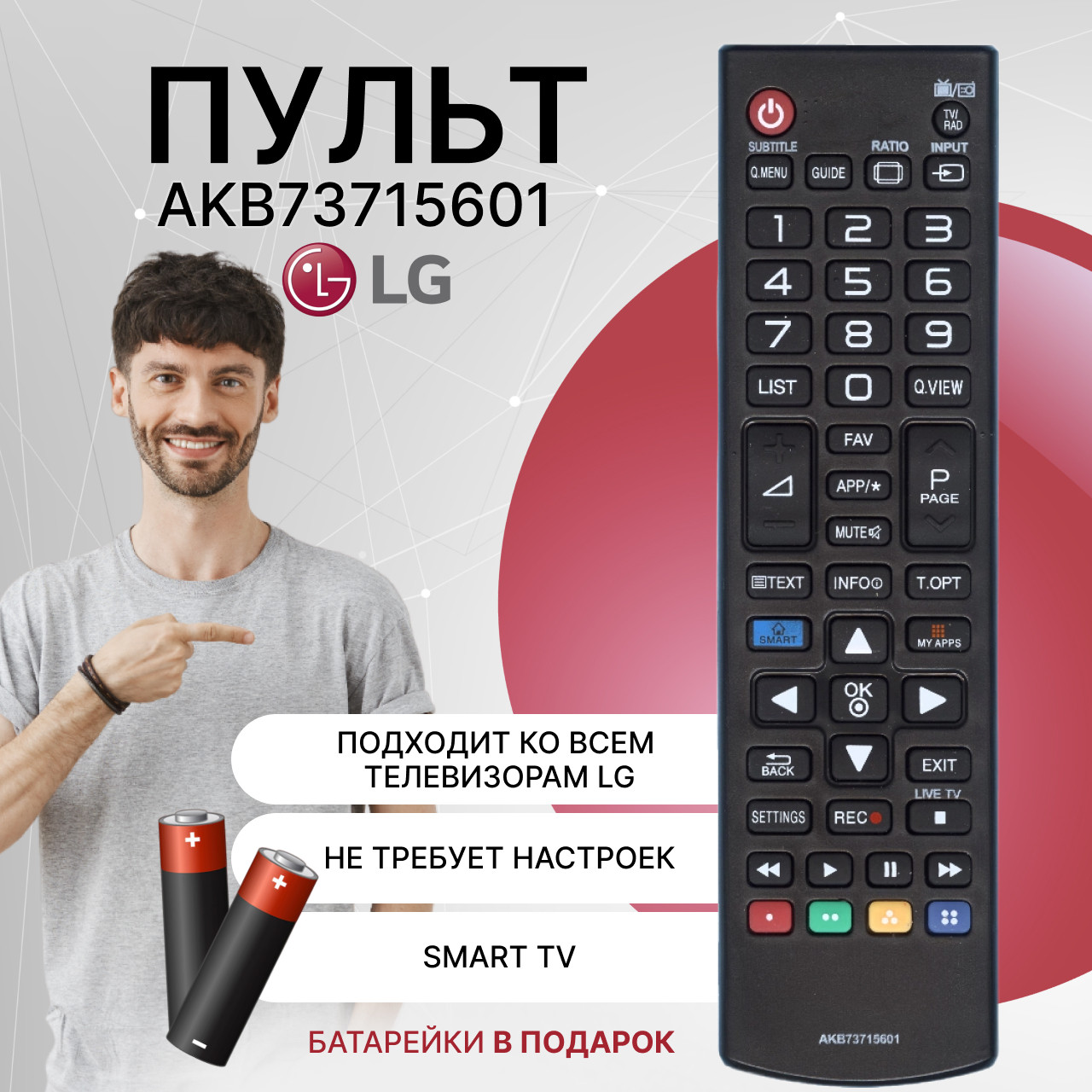 Пульт телевизионный LG AKB73715601 ic