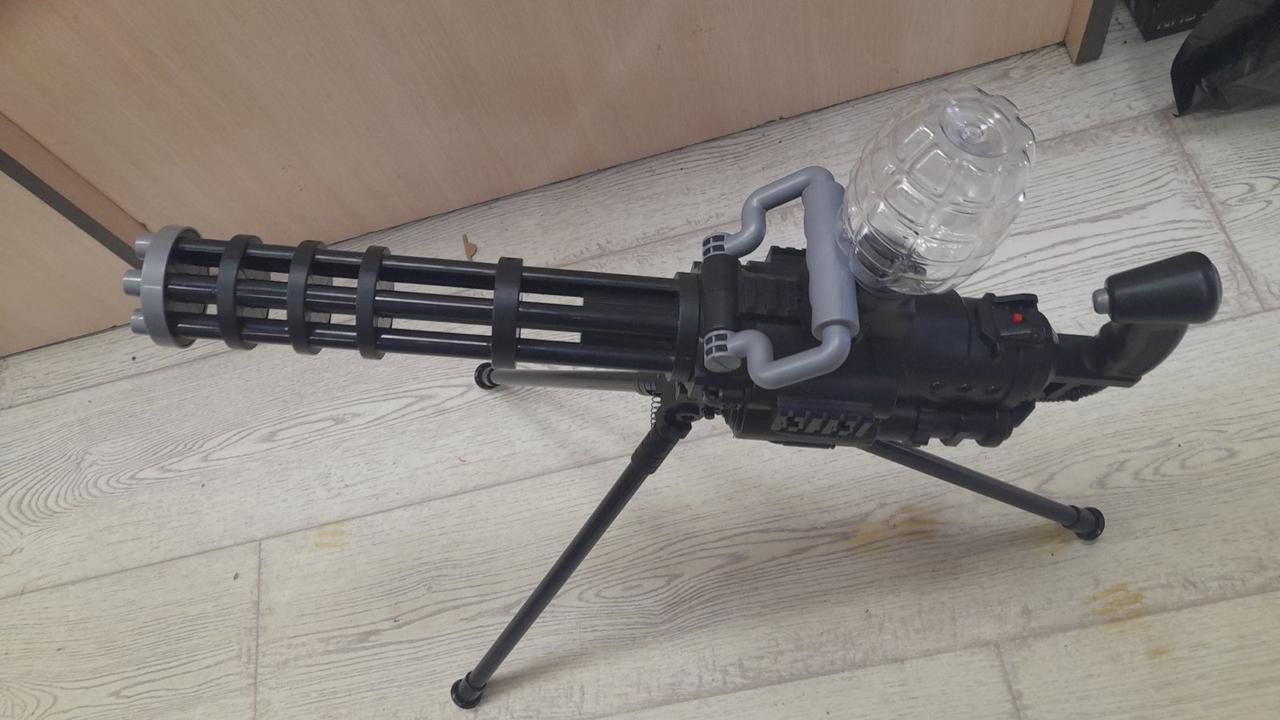 Детский пулемет Гатлинга Миниган m134 автомат стреляет орбизами Orbeez gun на аккумуляторе F916 - фото 4 - id-p218432676