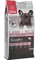 Blitz Sensitive Lamb & Rice Puppy (ягненок, рис), 15 кг