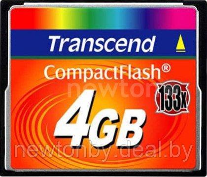 Карта памяти Transcend 133x CompactFlash 4 Гб (TS4GCF133) - фото 1 - id-p218632935