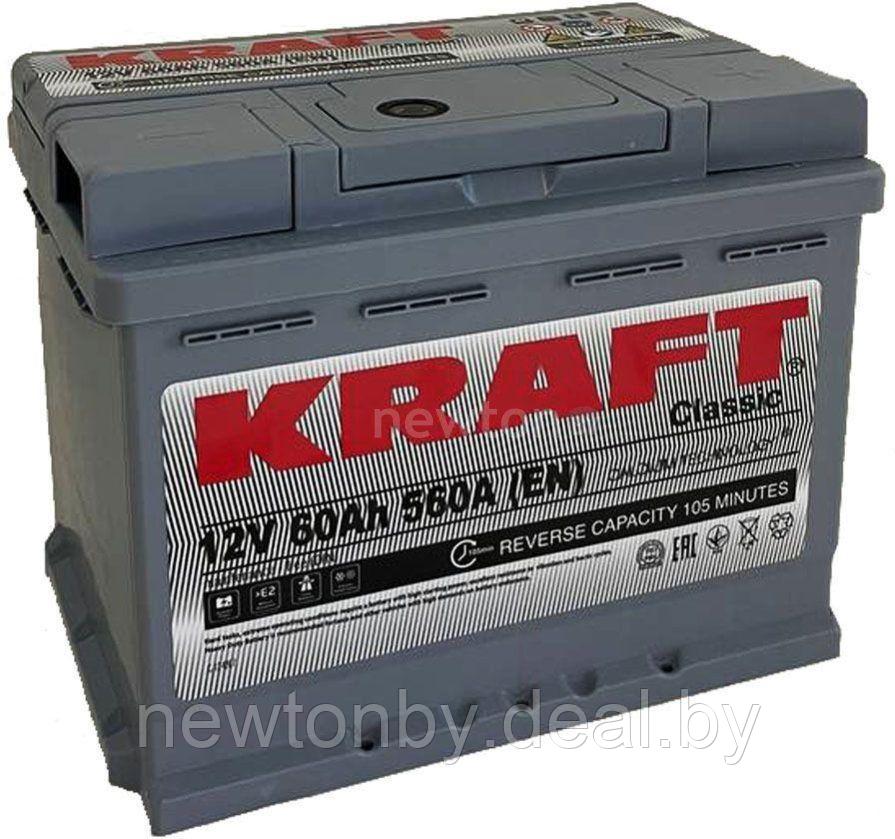 Автомобильный аккумулятор KRAFT Classic 60 R+ низк. (60 А·ч) - фото 1 - id-p218632942