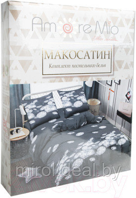 Комплект постельного белья Amore Mio Мако-сатин Black Микрофибра Евро / 93797 - фото 3 - id-p218633137