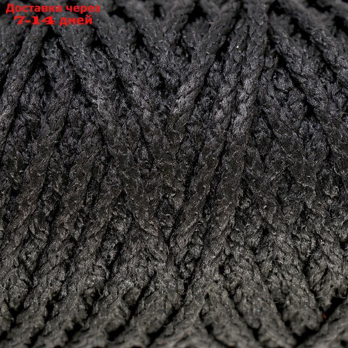 Шнур для вязания "Классик" без сердечника 100% полиэфир ширина 4мм 100м (черный) - фото 1 - id-p218620165