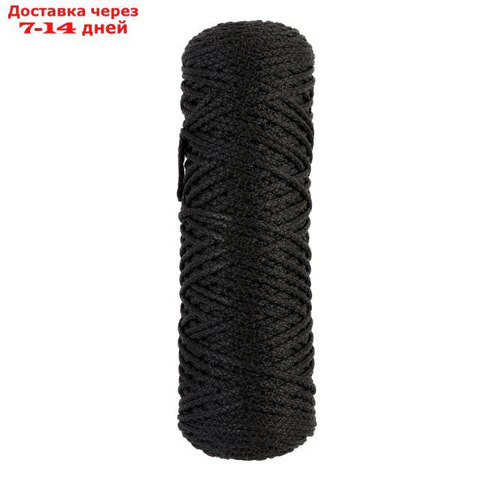 Шнур для вязания "Классик" без сердечника 100% полиэфир ширина 4мм 100м (черный) - фото 3 - id-p218620165
