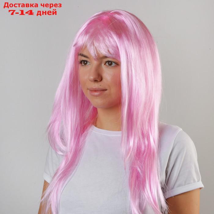 Карнавальный парик "Красотка", цвет светло-розовый - фото 1 - id-p218619307
