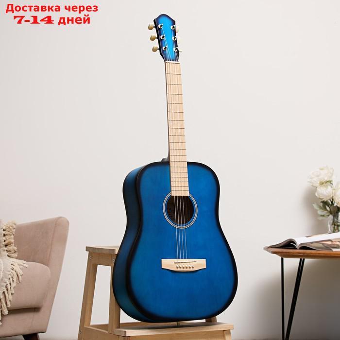 Гитара акустическая "Амистар Н-513" 6-струнная, художественная отделка, синяя - фото 1 - id-p218620303