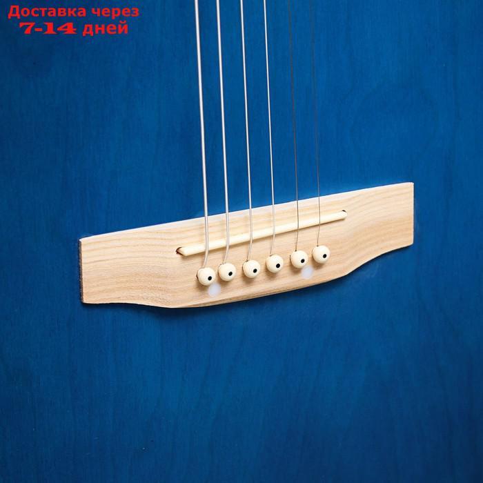Гитара акустическая "Амистар Н-513" 6-струнная, художественная отделка, синяя - фото 5 - id-p218620303