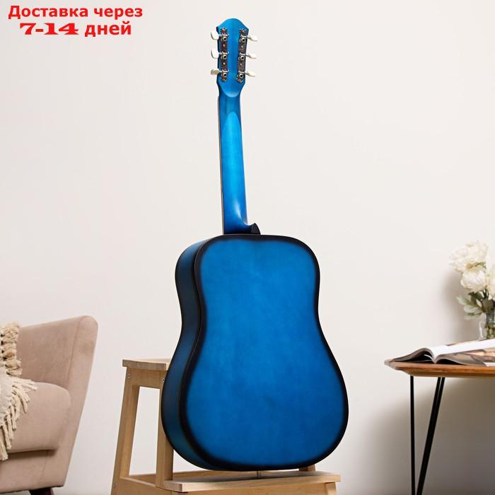 Гитара акустическая "Амистар Н-513" 6-струнная, художественная отделка, синяя - фото 6 - id-p218620303