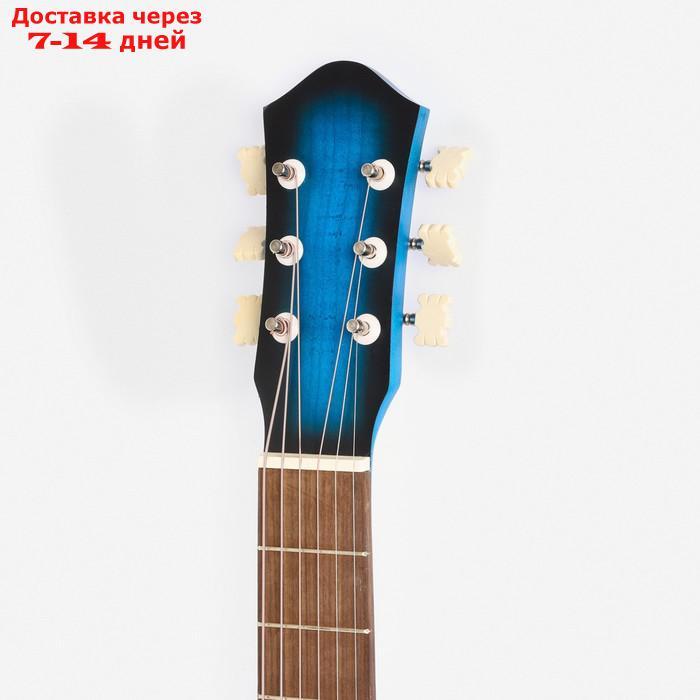 Гитара акустическая "Амистар Н-513" 6-струнная, художественная отделка, синяя - фото 10 - id-p218620303