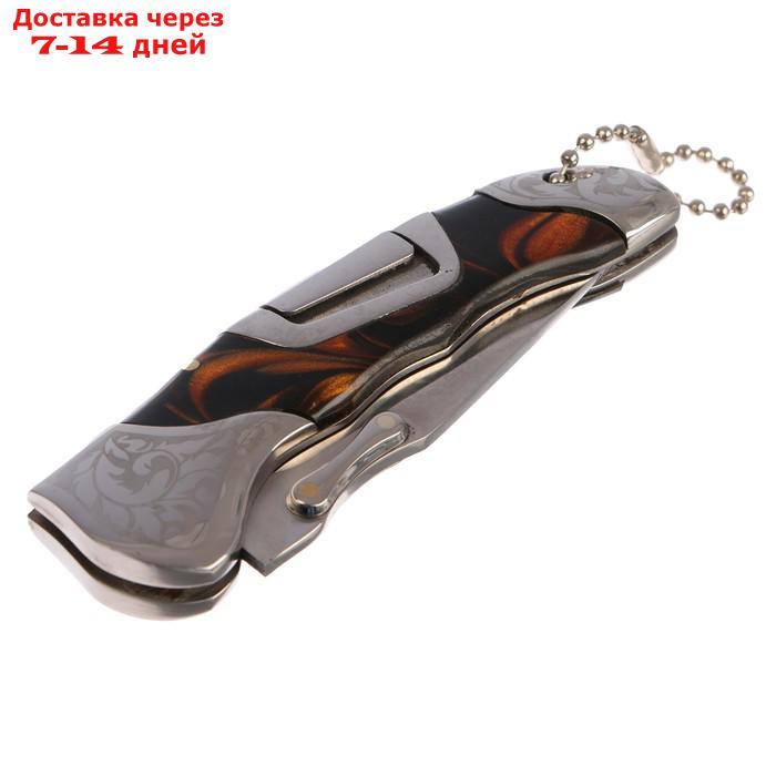 Складной нож Stinger с клипом, 165 мм, рукоять: нержавеющая сталь, дерево, подарочный бокс - фото 3 - id-p218621376