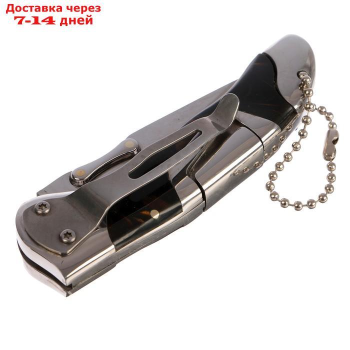 Складной нож Stinger с клипом, 165 мм, рукоять: нержавеющая сталь, дерево, подарочный бокс - фото 4 - id-p218621376