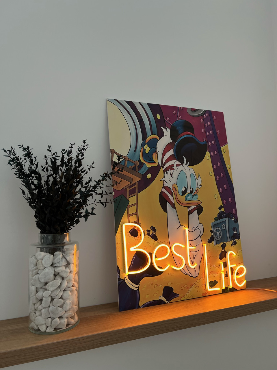 Картина с неоном ''Best Life'', 70х50 см - фото 2 - id-p218639066