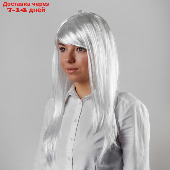 Карнавальный парик "Красотка", цвет белый - фото 1 - id-p218620434