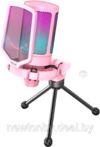 Проводной микрофон FIFINE A6V (розовый) - фото 1 - id-p218637890