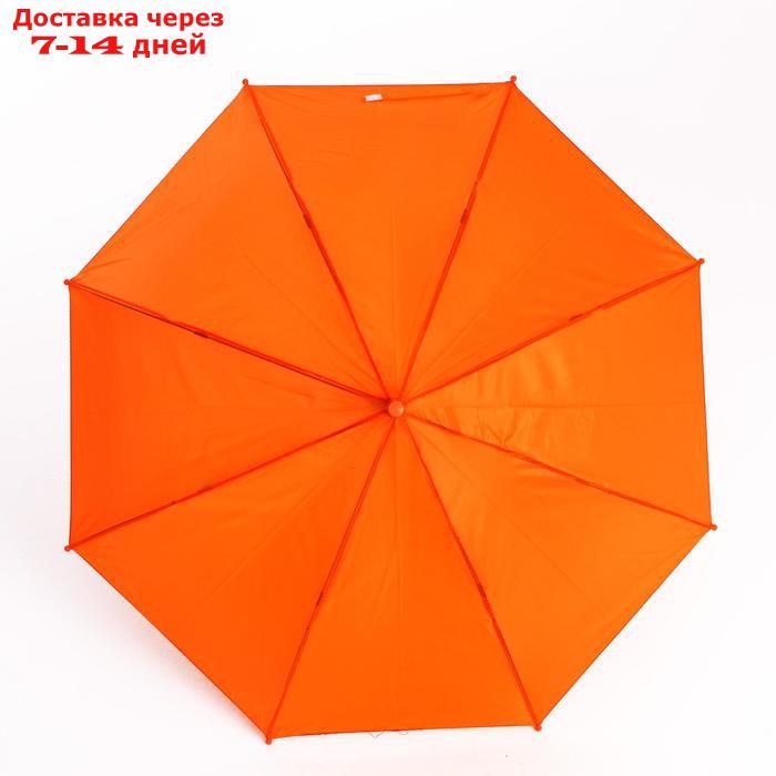 Зонт детский полуавтоматический d=90 см, цвет оранжевый - фото 2 - id-p218619482