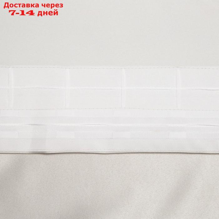 Штора портьерная "Этель" 130×300 см, двусторонний блэкаут, цвет Серебряный, пл. 240 г/м², 100% п/э - фото 6 - id-p218621607